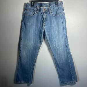 Carhartt Relaxed Straight Fit Men's Jeans 34x30 Light Wash Denim